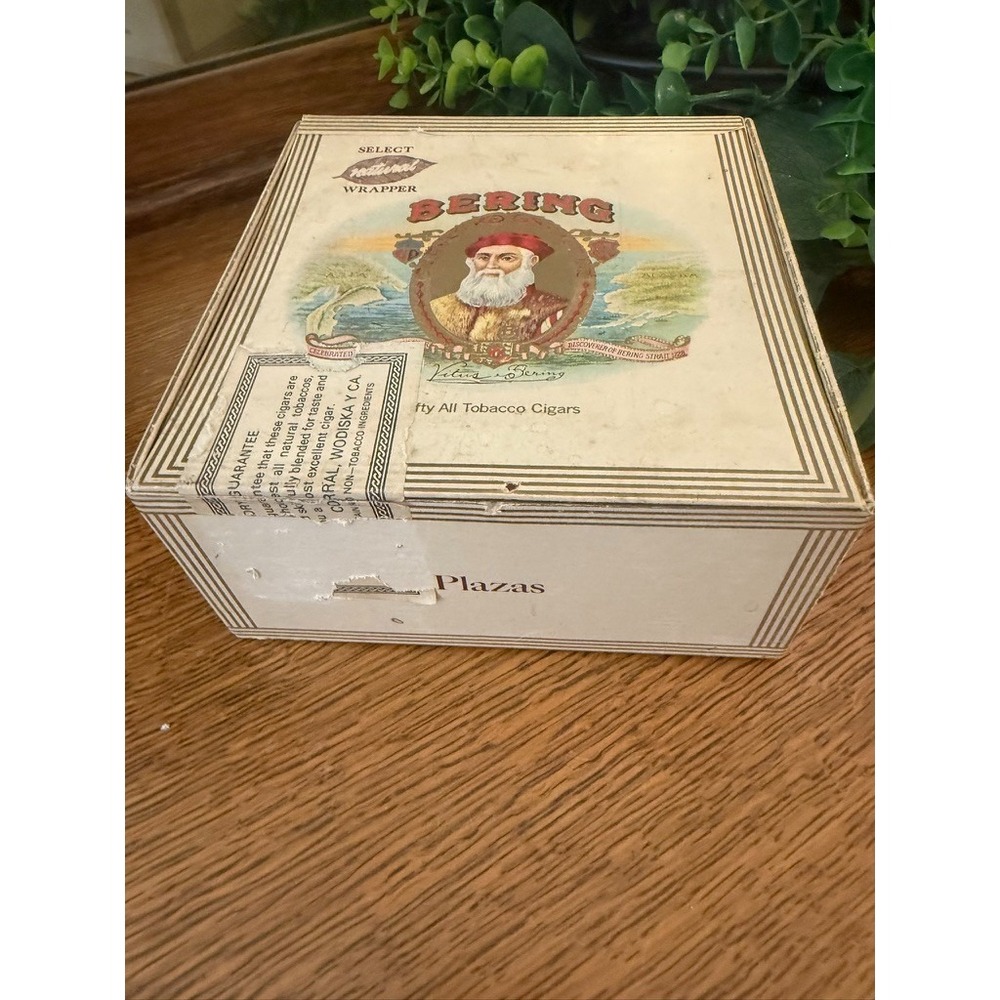 Vintage Bering Tampa Cigar Box Wooden Tobacciana Florida Advertising‎ Decor